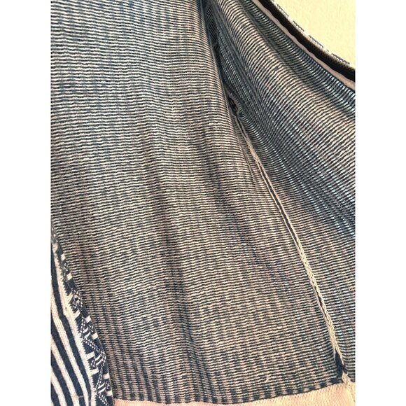 CCC Handcrafted Alpaca Striped Hooded Baja Sweater Jacket Size Large - Picture 7 of 9